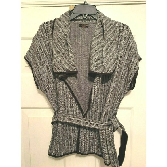 Dana Buchman Belted wrap cotton‎ sweater vest size - Picture 1 of 8